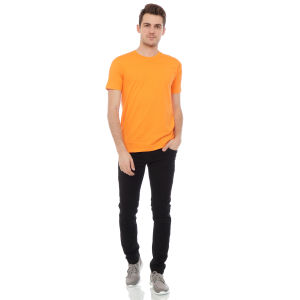 Kaos Polos Pria Oneck Lengan Pendek Bahan Katun Combed 30s Warna Orange