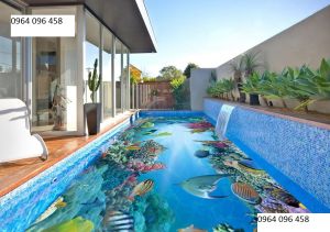Tranh gạch 3d cá heo đại dương - DXN63