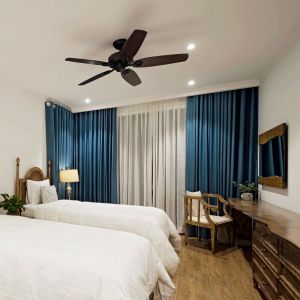 Rèm cửa sổ màu Xanh rèm cản nắng phòng ngủ phòng khách sang trọng