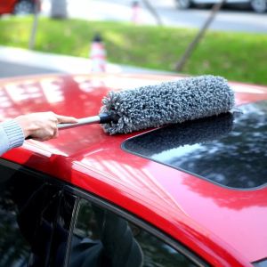 kemoceng microfiber tebal mobil sepeda motor pembersih debu rumah telescopic