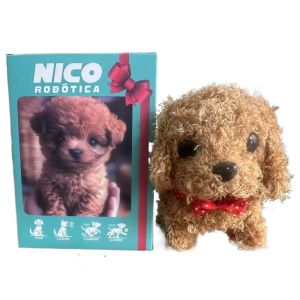 PUZHE Stuffed Animals Realistic Robotic Puppy Simulation Tail Wagging Walking Dog Toy Birthday Gift Barking Plush Robot Dog Baby Toy