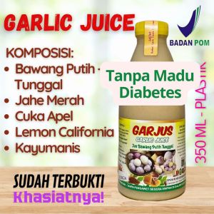Jus Bawang Putih Tunggal ( Tanpa Madu ) Jahe Merah Lemon Cuka Apel- Herbal Diabetes Kolesterol Jantung Asam Urat Darah Tinggi Hipertensi Wasir Diet Detox Vertigo Pelangsing Garjus 600ml
