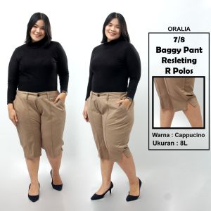 Celana jumbo resleting polos / baggy pant jumbo / celana pendek model resleting
