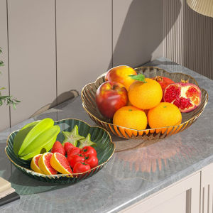 AN Piring buah akrilik mewah sederhana gaya Ins/piring camilan rumah/piring kacang modis COD