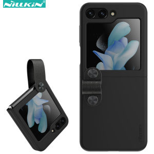 NILLKIN Finger Strap Liquid Silicone Folding Case for Samsung Galaxy Z Flip 5 Flip Cover Phone Case with Kickstand