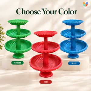 Multi Purpose Serving Tray Dessert Stand Fruit Display Rack Cupcake Cookie Candy Holder Party Table Organizer Kitchen