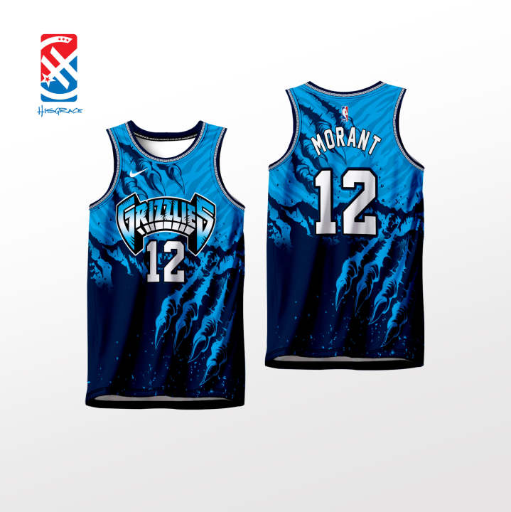 MEMPHIS GRIZZLIES MORANT HG JERSEY FULL SUBLIMATION FREE CUSTOMIZE