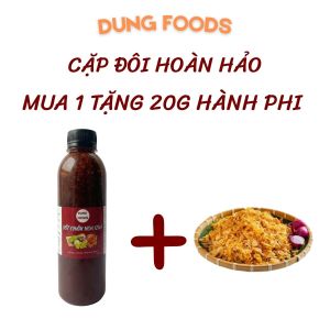 Mua 1 Tặng 1 [Tặng 20 gram Hành Phi] Sốt Chấm Hoa Quả DUNG FOODS - Nước Sốt Chấm Xoài Đồ Chua Trái Cây Lắc 450g
