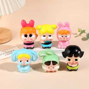 Mainan Squishy Cetak Empat Berwarna untuk Anak-Anak - Powerpuff Girl Slow Release - Aman untuk Semua Usia