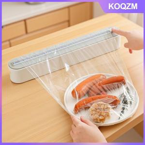 KOQZM Kitchen Disposable Cling Film Cutter Point Breaking Household Food Special Cutting Box Plastic Wrap Cutter Storage Box
