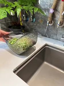 Sacesr Multipurpose Clear Colander Basket For Washing Draining Fruits Vegetables And Rice Filtering In Kitchen N7Y3P