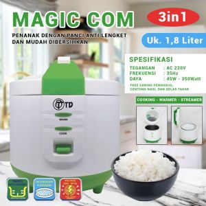 Magic Com Rice Cooker Penanak Nasi Yamakawa TD 12 L Liter Anti Lengket