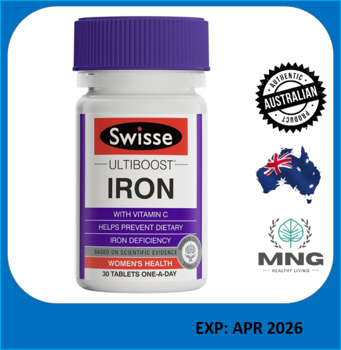 (Expiry APR 2026) Swisse Ultiboost Iron 30 Tablets Lazada
