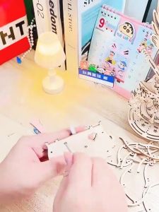 Creative Wooden Cello Music Box Semi-finished Hand-assembled DIY Melody Playing Art Toy Gift for Kid