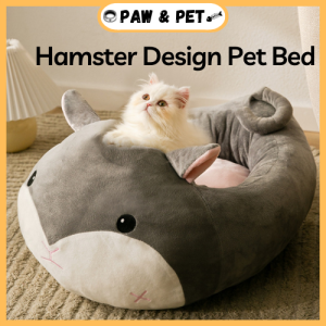 (Ready Stock) Hamster Design Cat Bed Soft Cushion Sleeping Bed Super Comfortable for Cat & Dog
