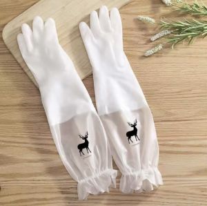 Găng tay cao su Bao tay hình hươu Rửa Bát Silicon Siêu Dai Hình Hươu (Loại Dài)" dieulinhshop