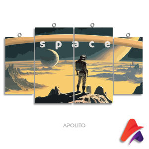 HIASAN DINDING SET COSMONAUT SPACEMAN ISI 4 KAMAR DEKORASI RUMAH WALL DECOR PAJANGAN DINDING SATU SET ASTRONOT SAPCEMAN