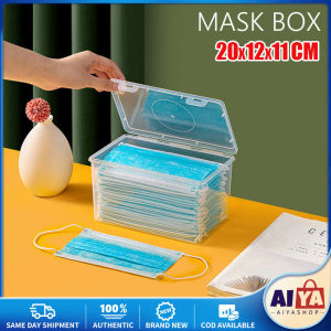 ★Same Day Shipping★ Large Transparent Storage Boxes Containers with Lids Small Clear Plastic Box for Mask Packaging LZC-Mask-Box