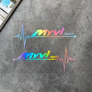 2PCS Perodua Myvi Car Triangle Window Logo Stickers Reflective Car Rear Glass Vinyl Waterproof Decal