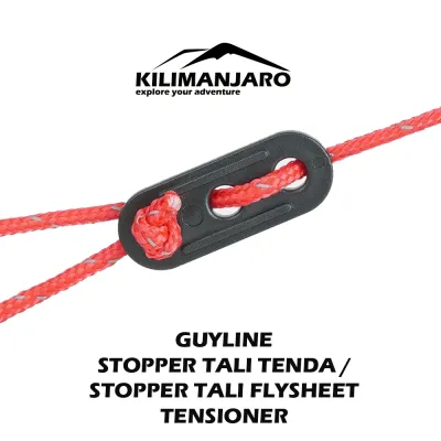 Guyline Hitam Stopper Tali Tenda - Tensioner - Alat Pengatur Tali Flysheet