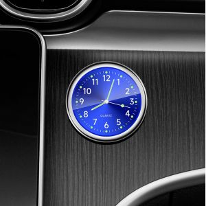 KEBIDU Car Clock Luminous Automobiles Internal Stick-On Mini Digital Watch Mechanics Quartz Clocks Auto Ornament Car Accessories