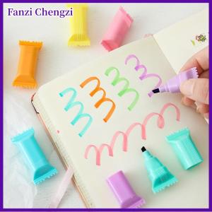 Fanzi 6 cái công suất lớn sinh viên Màu huỳnh quang Lưu ý bút 6 màu capybara phim hoạt hình văn phòng phẩm xiên highlighters dày đánh dấu Quà Tặng