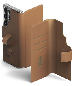 RINGKE® FOLIO GRIP WALLET MAGNETIC Samsung Galaxy S25 Ultra/ S24 Ultra/ S23 Ultra Snap On MagSafe Luxurious PU Leather C