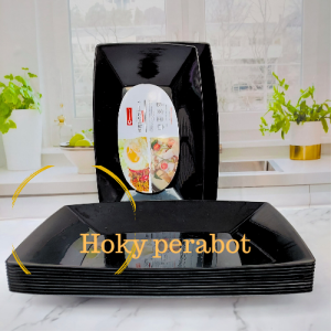12 ATAU 1 LOSIN Piring SAJI PERSEGI PANJANG 8 INCH PIRING PLASTIK RAMEN SAJI RESTO