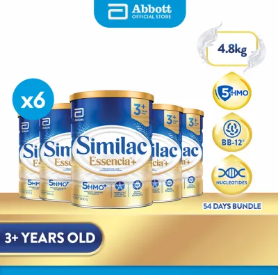 Similac Essencia Three 800g Bundle of 6 for Kids Above 3 Years Old Powdered Milk Drink (4.8kg)