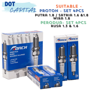 Torch Spark Plug *Copper * 1SET 4PCS *PROTON- PUTRA/ SATRIA/ WIRA/ PERODUA - RUSA *OEM CODE- BK6E