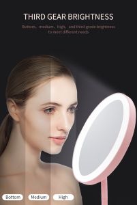 LED Make Up Mirror Touch Screen 3 Light Modes Day light Warm Light Rotating Angle Cermin Kaca Berlampu 触灯化妆镜