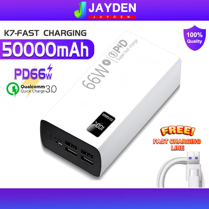 Original 66W 100% Super Fast Charge Powerbank 50000mah Fast Charging ...