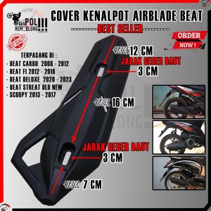 COVER KNALPOT AIRBLADE BEAT FI F1 ESP DELUXE STREET POP CARBU KARBU AIR BLADE HONDA UNIVERSAL