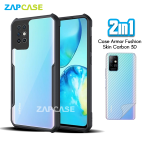 Case Infinix Note 8 Armor Fushion Casing Free Skin Karbon