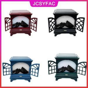 JCSYFAC Nhà búp bê mô hình Lò sưởi mô phỏng thu nhỏ đồ trang trí nội thất đồ chơi trẻ em