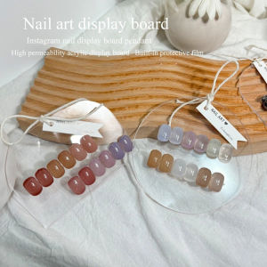 YAFEN 1Pcs Irregular Acrylic Nail Art False Tips Display Board Transparent Nail Gel Polish Display Stand Manicure Showing Shelf