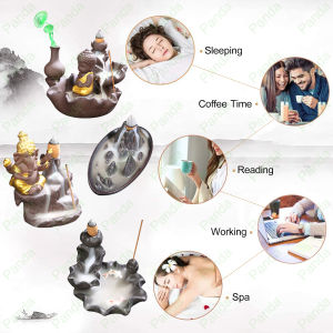 STAR Tempat Bakar Dupa Keramikwadah pembakar dupaTempat Bakar Dupa Mengalir Kembalitempat dupa asap turunpembakar dupa backflowPembakar Dupa Dekorasi RumahBackflow Incense BurnerCeramics/Purple clay For Home Office Teahouse[Stok & Pengiriman Cepat]