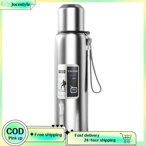 [Jocestyle Outdoor Mall] 600-1000ml Stainless Steel Insulated Thermal Tumbler W/Handle Strap Thermal Mug Cold Thermal Tumbler for Hot Cold Drink
