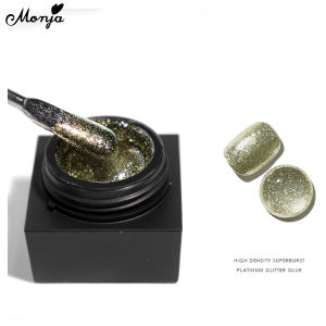 Monja Gel Lấp Lánh 4 Màu Sơn Móng Tay Nghệ Thuật Phản Quang Sơn Móng Tay Bạch Kim Soaf Off UV Gel Polish Dụng Cụ Làm Móng Tự Làm 5G