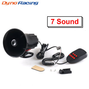 7 Sound 50W 12V Warning Alarm 120dB Siren Air Horn Megaphone Loudspeaker with Microphone For Car Motorcycle Auto Truck Boat