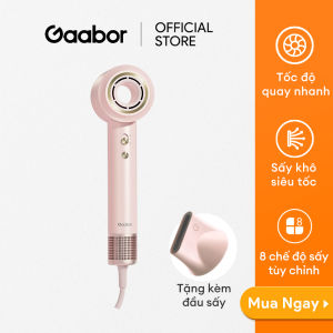 Máy sấy tóc cao cấp ion âm Gaabor HD-M01B màu hồng 2 chiều nóng lạnh tạo kiểu bảo vệ tóc - Bảo hành 12 tháng 1 đổi 1