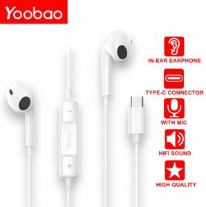 Yoobao L-C5 Fit and Comfortable In-Ear Wired Earphone Stereo HD Speaker Compatible for Type-C Port