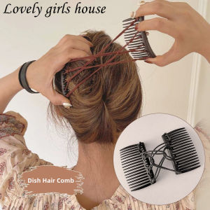Lovely girls house Vintage Creative Magic Hair Comb Elastic Rope Disc Hair Clip for Women Headwear Hairclip Fashion Hair Accessoriees