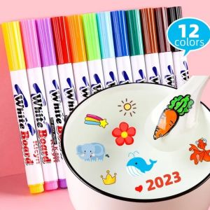 Magic Water Floating Brush Graffiti Pen Childrens Montessori Painting Marker Pen Early Education Toy Magic Whiteboard Marker Pen