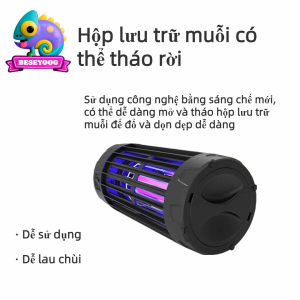 Đèn bắt muỗi di động cao cấp BESEYOOG 360 °   Thuốc đuổi muỗi Sạc USB Diệt muỗi đa cảnh