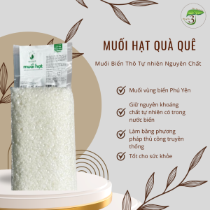 Muối Biển Thô Nguyên Khoáng Muối Hạt Tuyết Diêm Muối Hầm Làm Từ Mạch Ngầm Nước Biển Nhiều Khoáng Chất Túi 1kg