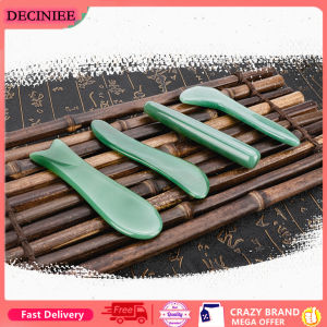 DECINIEE Green Aventurine Natural Jade Stone Guash Massage Scraping Board SPA Therapy for Face Eyes Leg Body Care