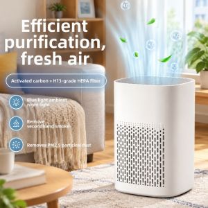 FANME Mini Air Purifier Portable 3-Stage Filtration Air Purifier Convenient USB Plug-in Air Cleaner Home