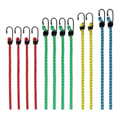 🔥Ready Stock🔥3pcs Universal Bungee Cords Multi-coloured Heavy Duty Bungee Rope Elastic Rope With Hooks