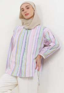 MFMW Dilsepuce Atasan Blouse Multicolor Motif Salur